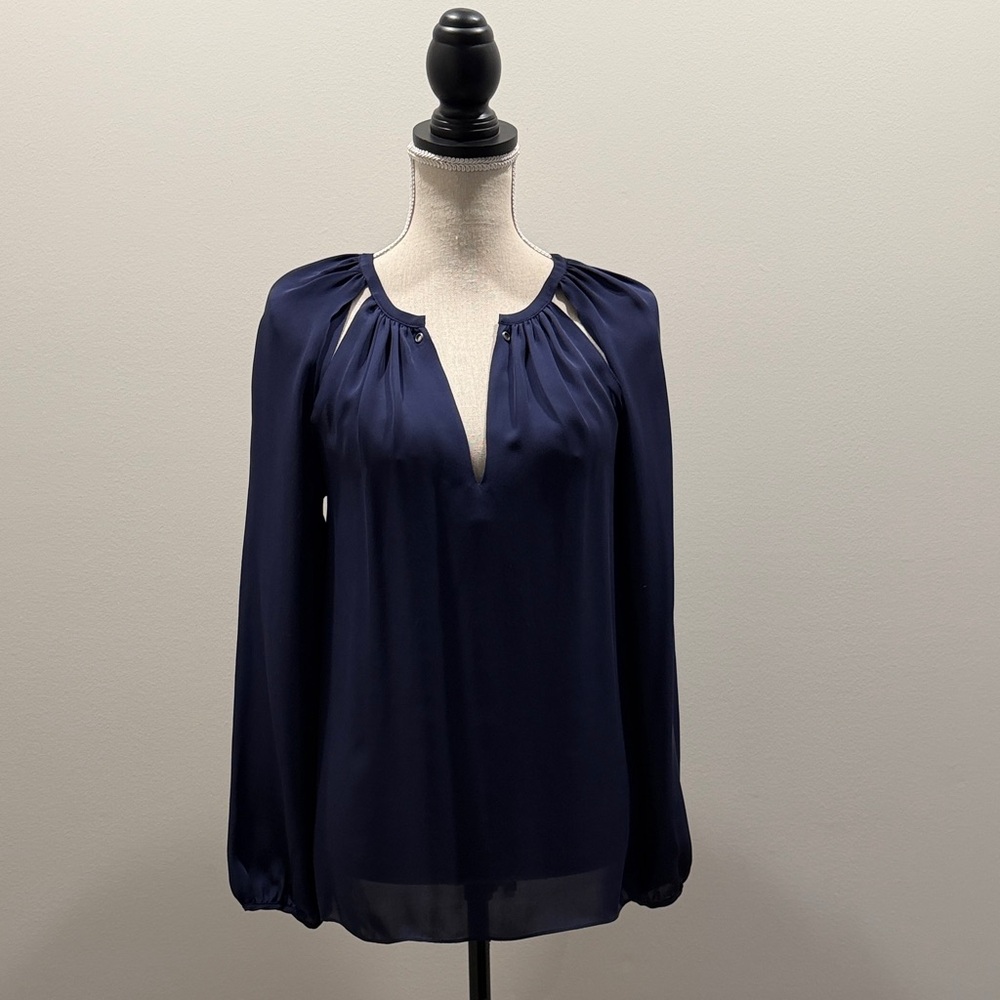 Chelsea and Walker Silk Navy Shirt